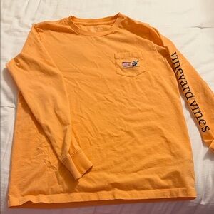 Vineyard Vines Orange Long Sleeve Tee
